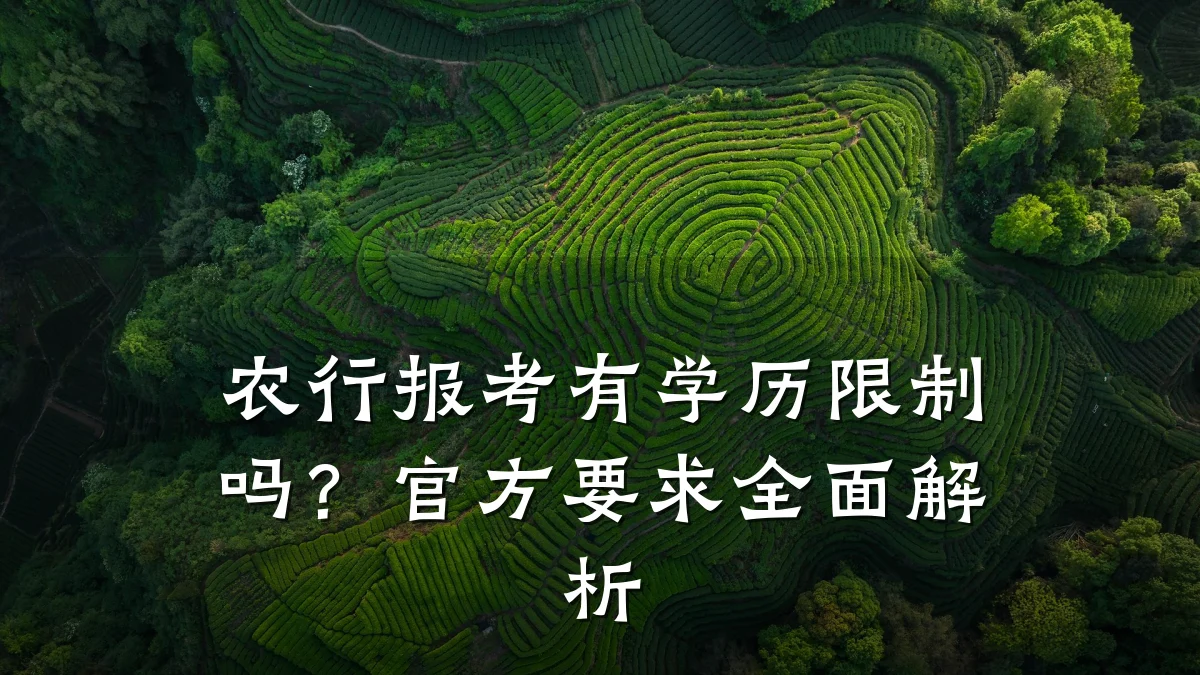 农行报考有学历限制吗？官方要求全面解析