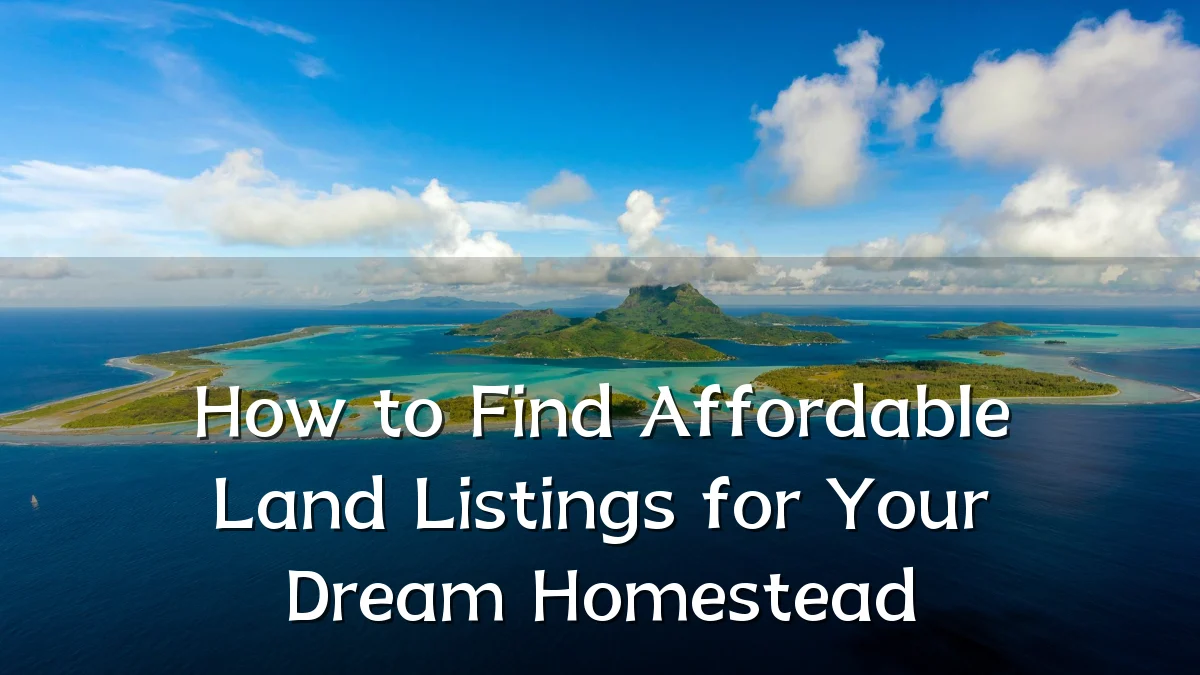 How to Find Affordable Land Listings for Your Dream Homestead
