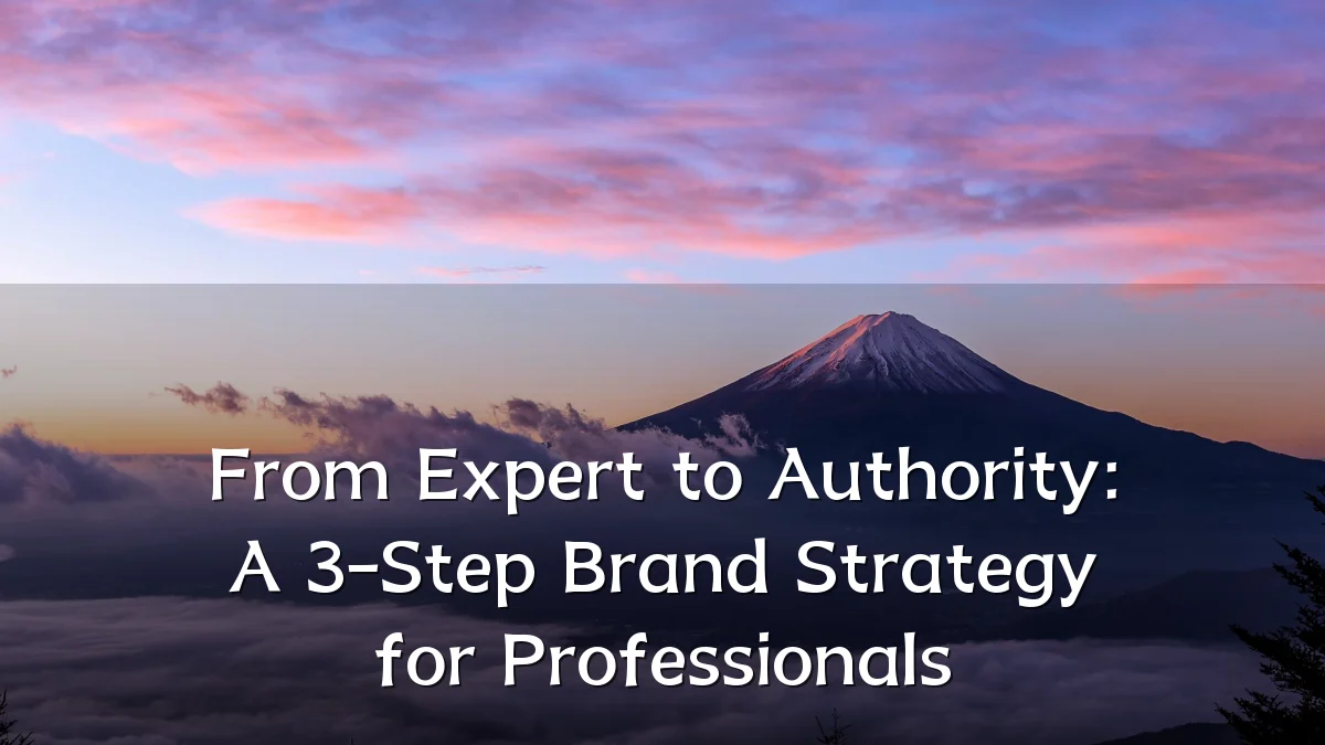 From Expert to Authority: A 3-Step Brand Strategy for Professionals