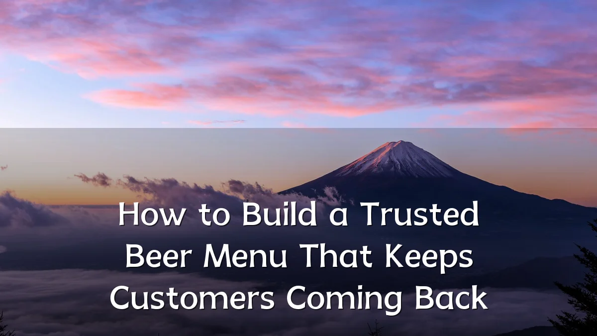 How to Build a Trusted Beer Menu That Keeps Customers Coming Back