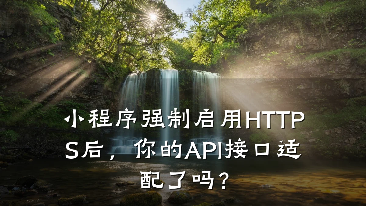 小程序强制启用HTTPS后,你的API接口适配了吗?