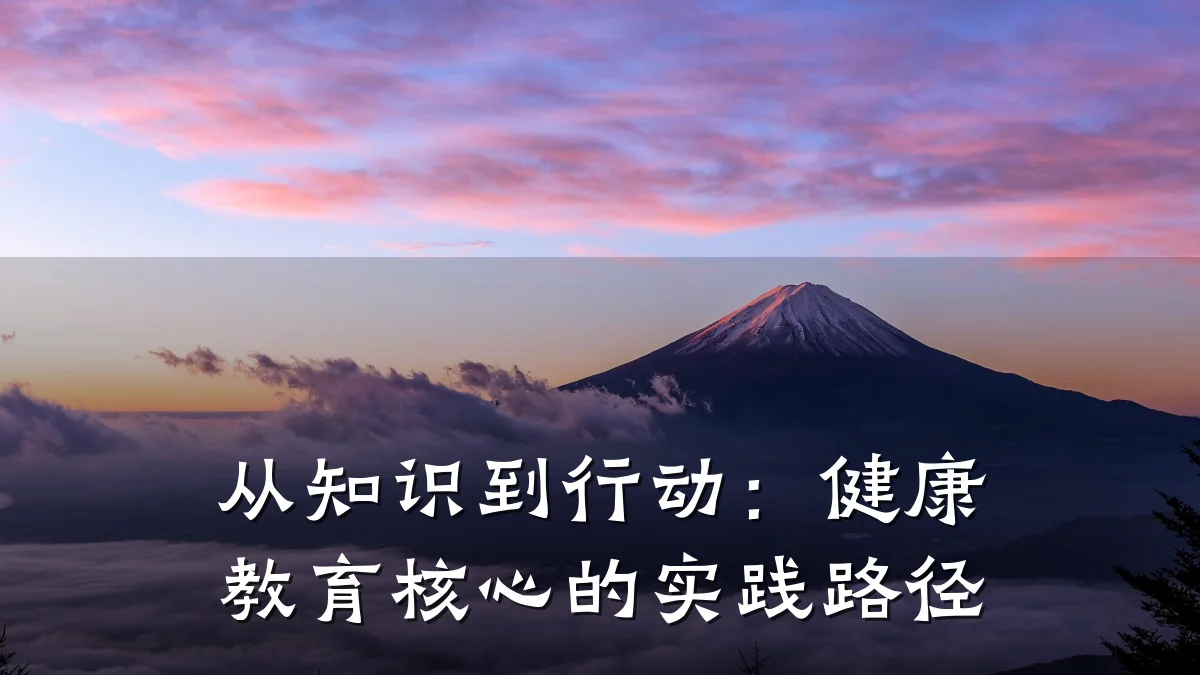 从知识到行动：健康教育核心的实践路径
