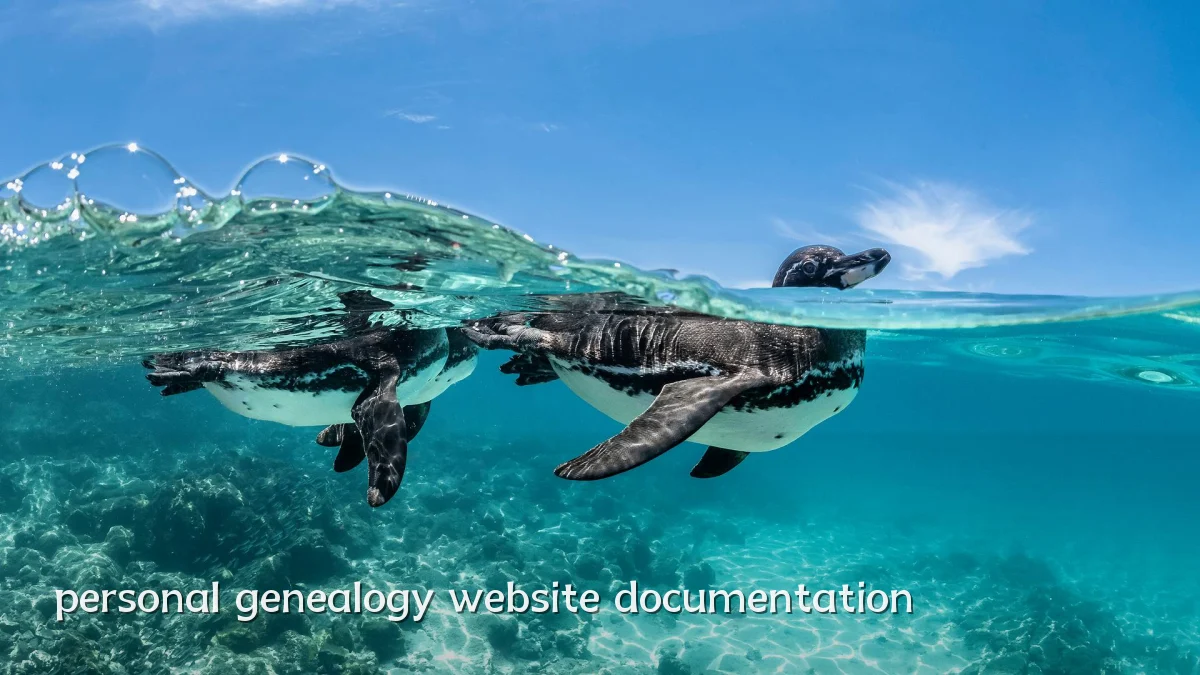 personal genealogy website documentation