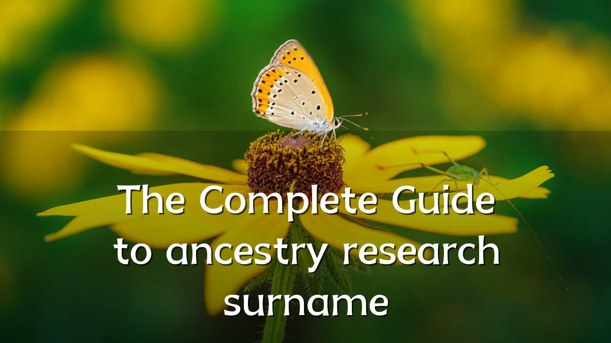 The Complete Guide to ancestry research surname