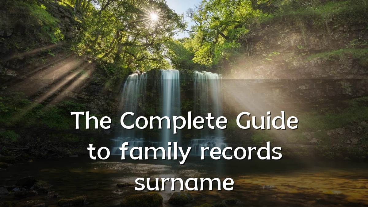 The Complete Guide to family records surname