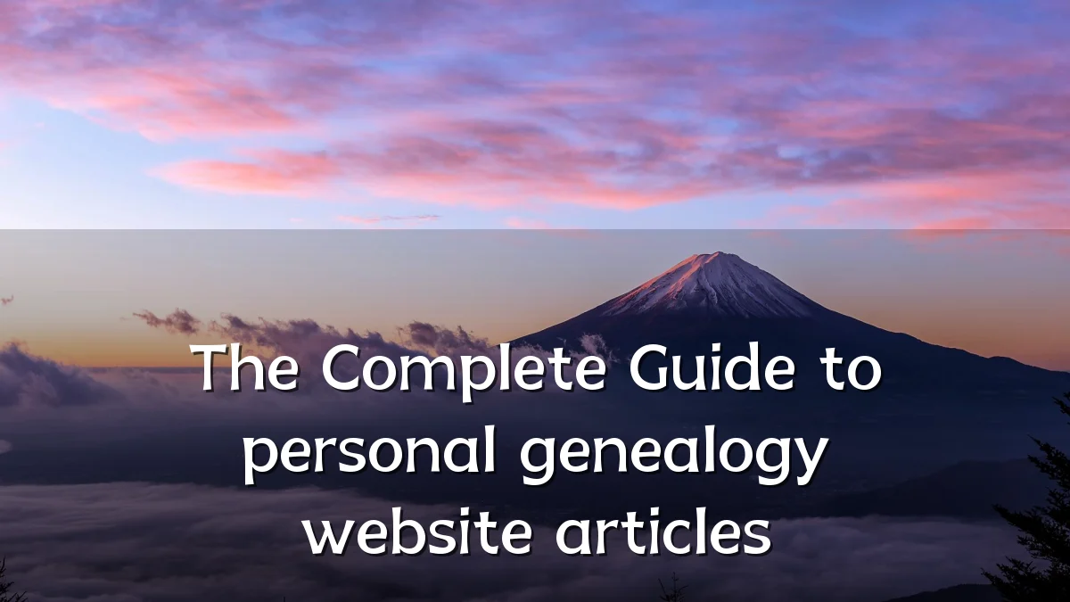 The Complete Guide to personal genealogy website articles