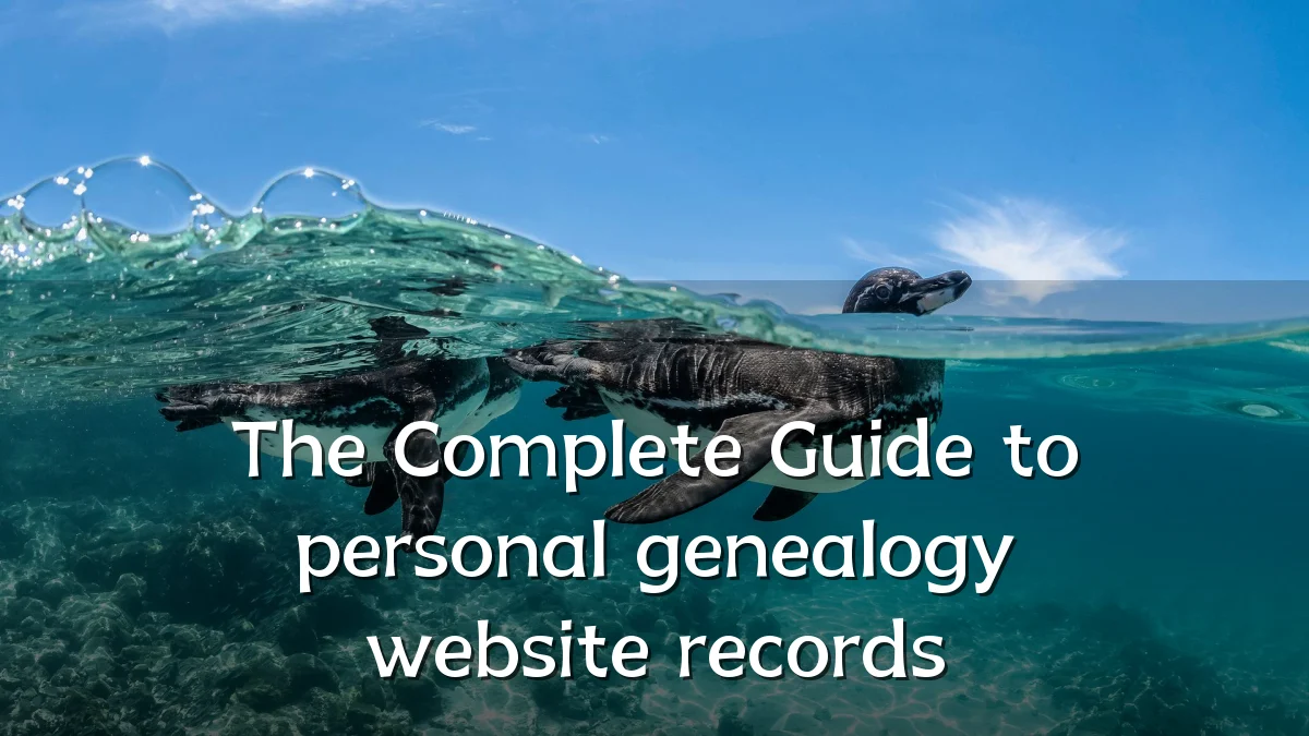 The Complete Guide to personal genealogy website records