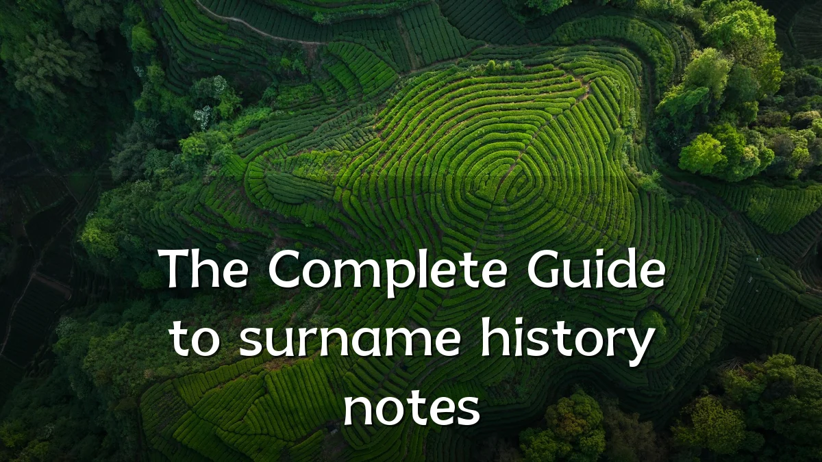 The Complete Guide to surname history notes