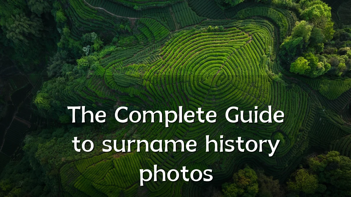 The Complete Guide to surname history photos