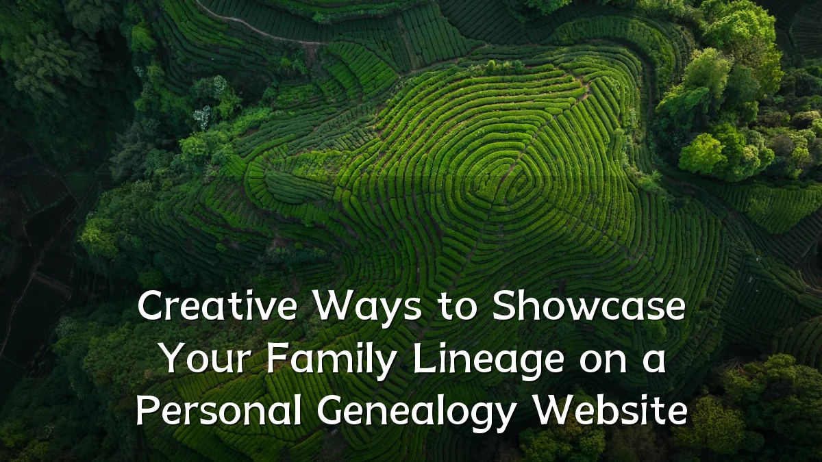 Creative Ways to Showcase Your Family Lineage on a Personal Genealogy Website