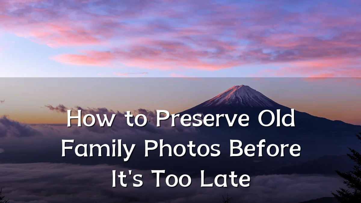 How to Preserve Old Family Photos Before It's Too Late