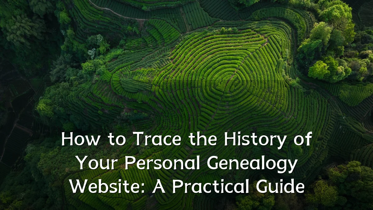 How to Trace the History of Your Personal Genealogy Website: A Practical Guide