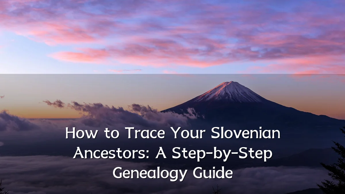 How to Trace Your Slovenian Ancestors: A Step-by-Step Genealogy Guide