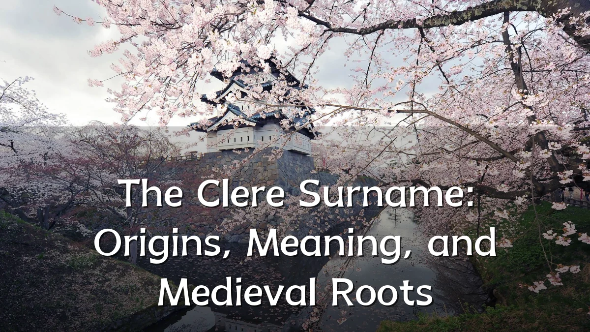 The Clere Surname: Origins, Meaning, and Medieval Roots