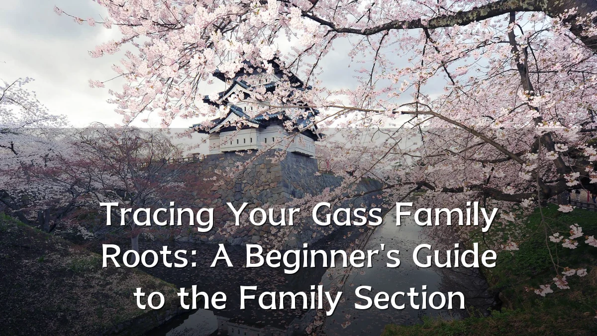 Tracing Your Gass Family Roots: A Beginner's Guide to the Family Section
