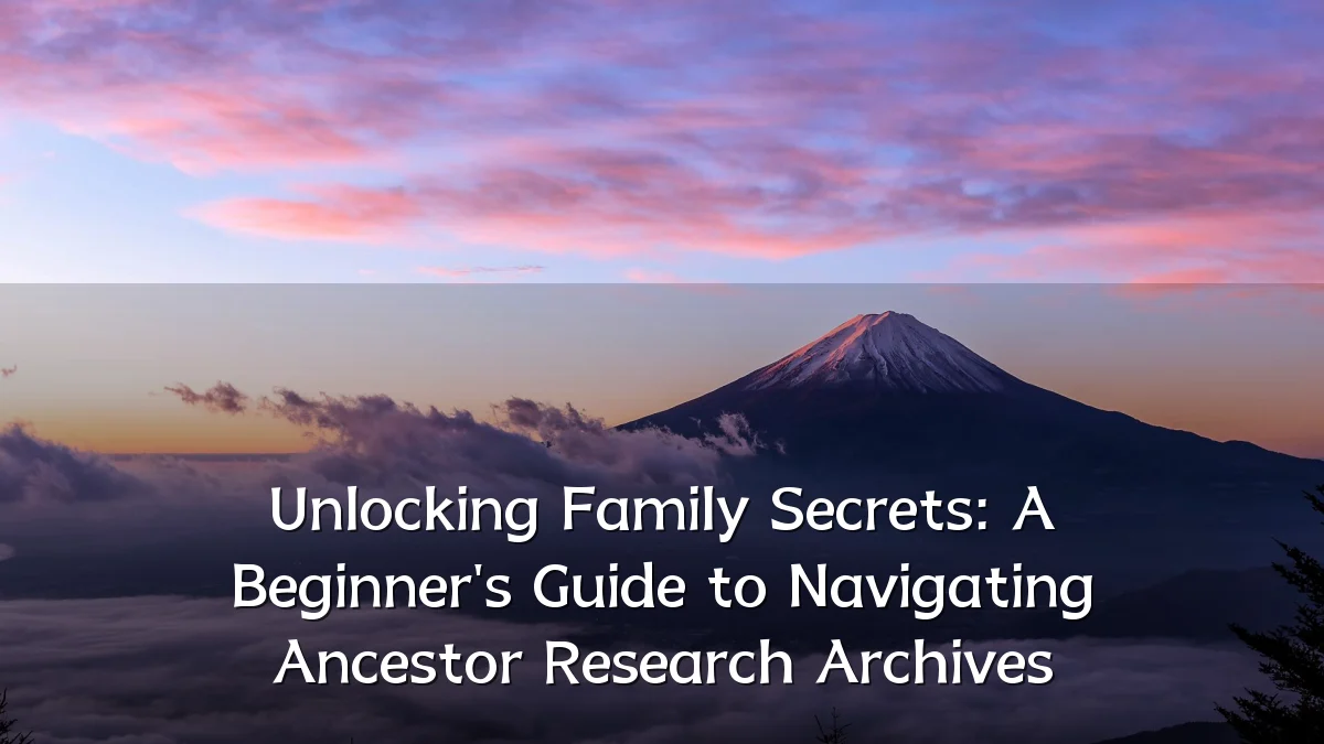 Unlocking Family Secrets: A Beginner's Guide to Navigating Ancestor Research Archives