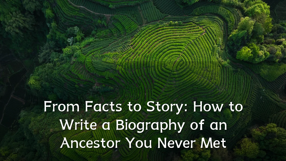 From Facts to Story: How to Write a Biography of an Ancestor You Never Met