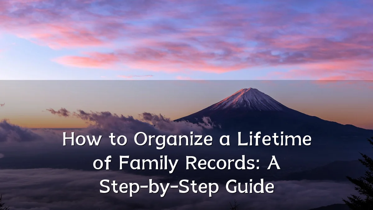 How to Organize a Lifetime of Family Records: A Step-by-Step Guide