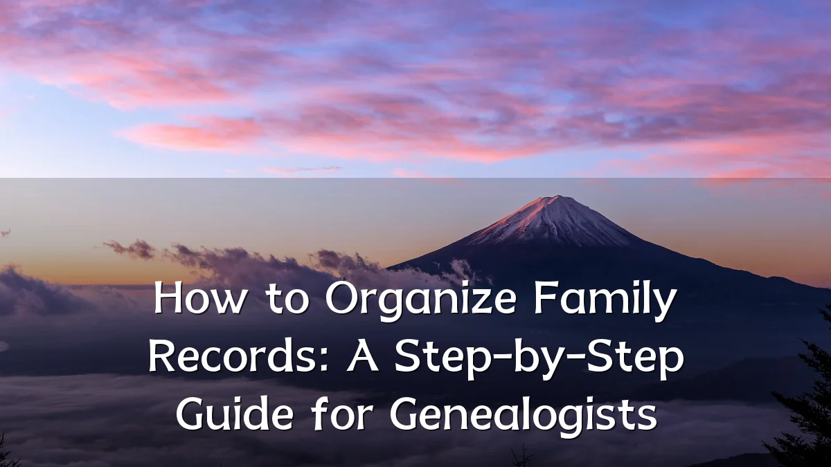 How to Organize Family Records: A Step-by-Step Guide for Genealogists