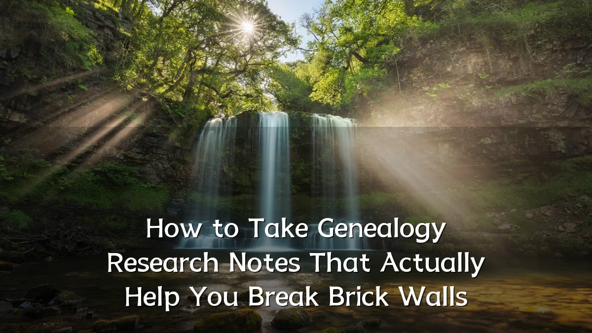 How to Take Genealogy Research Notes That Actually Help You Break Brick Walls