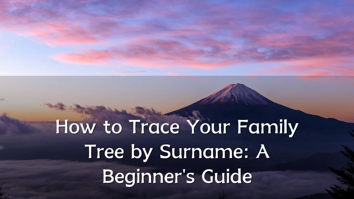 How to Trace Your Family Tree by Surname: A Beginner's Guide