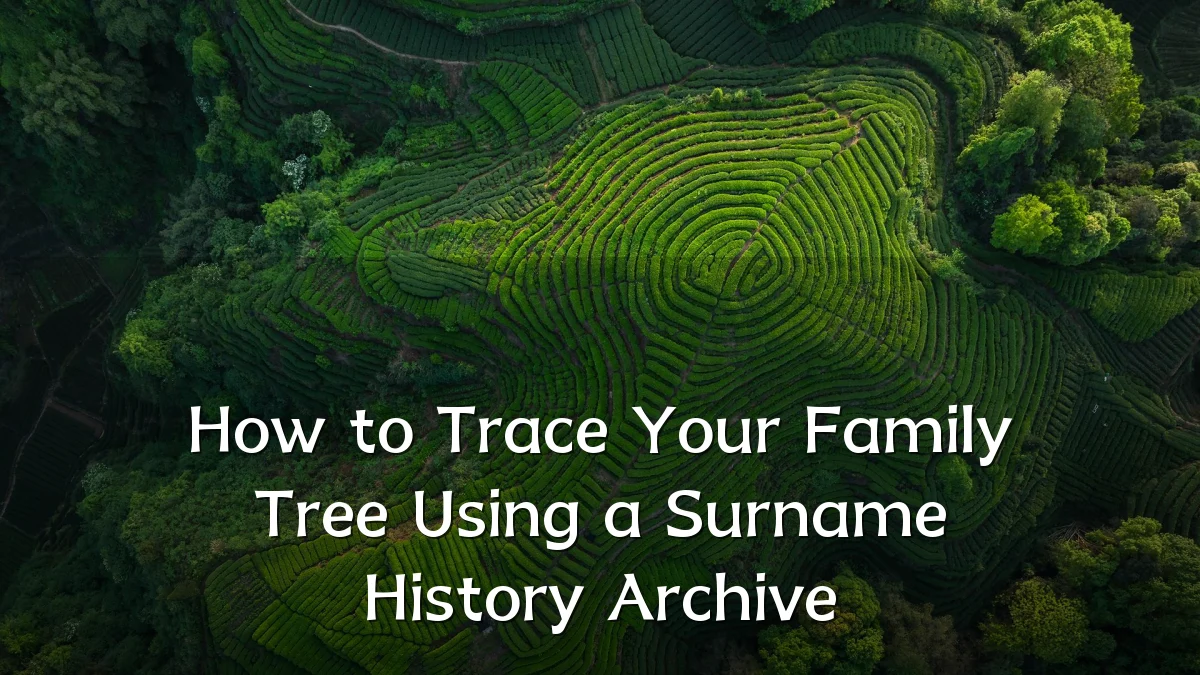 How to Trace Your Family Tree Using a Surname History Archive